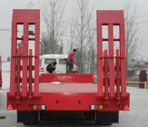 낮은 반 침대 트레일러 트럭 3 차축 80 톤 적재 건축 기계를 위해 17m