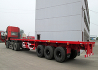 콘테이너 선적을 위한 반 평상형 트레일러 트레일러 트럭 3 차축 30-60Tons 13m