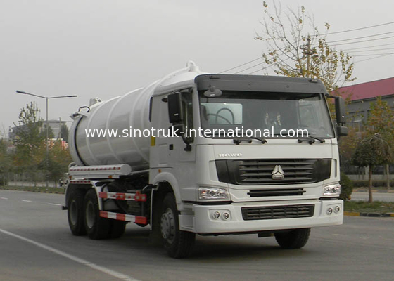 낮은 연료 소비 하수구 청소 장비 진공 펌프 트럭 6X4 Euro2 336HP