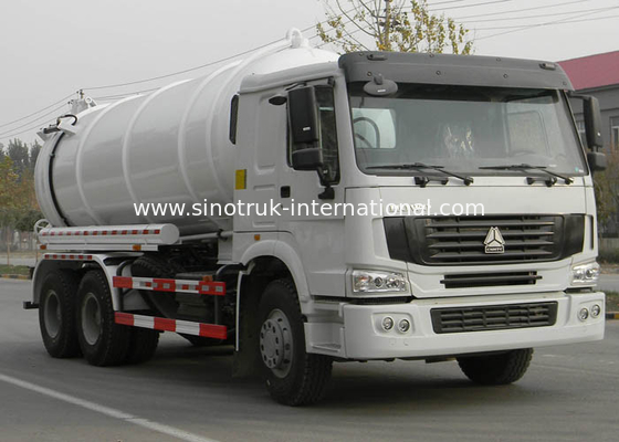 큰 수용량 진공 하수 오물 트럭 6X4 Euro2 290HP, ISO