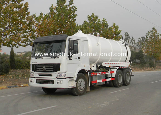 하수구 청소 장비 하수 오물 흡입 트럭 16CBM LHD 6X4 Euro2 290HP,