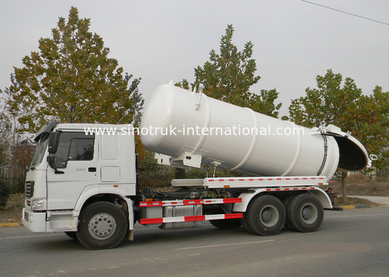 위생 기업 20CBM LHD 336HP를 위한 하수 오물 흡입 트럭 SINOTRUK HOWO