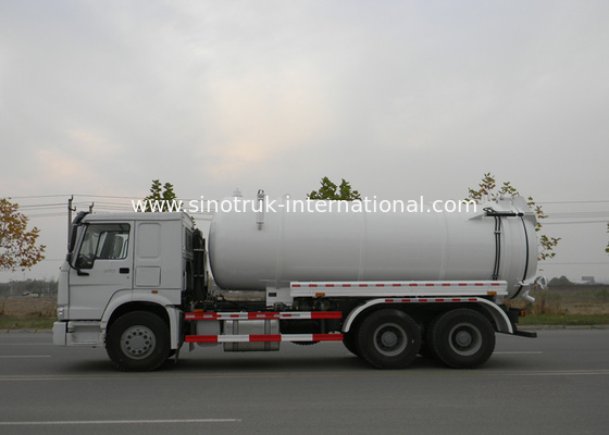 진공 펌프 하수 오물 흡입 트럭, 정화조 청소 트럭 18CBM LHD 336HP