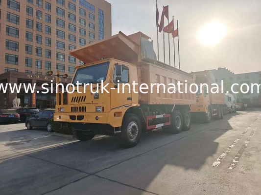 산업을 채굴하기 위한 6X4 LHD 마이닝 내보자 덤프트럭 371HP 70 톤 SINOTRUK HOWO