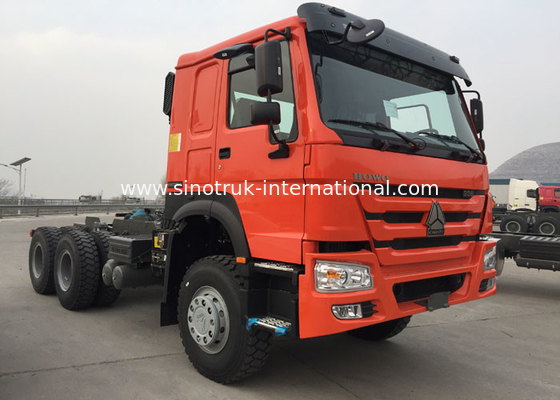 주황색 SINOTRUK HOWO 토우 트랙터 트럭 RHD 10는 371 HP ZZ4257S3241W를 선회합니다