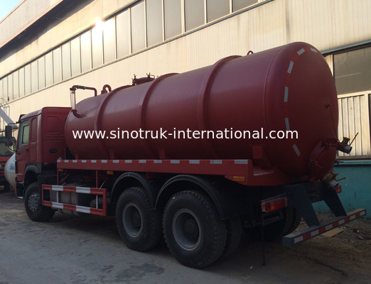 직업적인 16CBM LHD 336HP 진공 흡입 하수구 펌프 트럭/진창 트럭