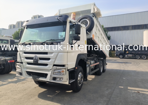 시노트룩 호우 템퍼 덤프 트럭 380HP 6 × 4 20CBM 자동 텐포린과 함께 흰색