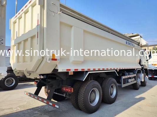 ZZ3317V386JB1R 고마력 저연료 소비 380HP 흰색 U형 HOWO 틱퍼 트럭