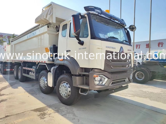 ZZ3317V386JB1R 고마력 저연료 소비 380HP 흰색 U형 HOWO 틱퍼 트럭