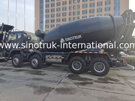 신형 HOWO HOHAN SINOTRUK 콘크리트 믹서 트럭 블랙 10CBM 380HP 8X4 RHD