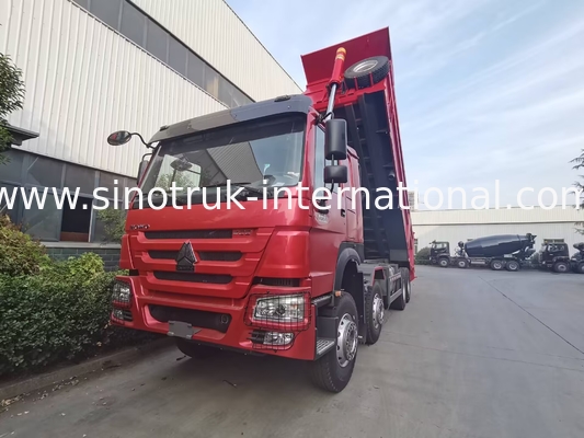 HOWO 12 바퀴 Sinotruk 8X4 덤프 트럭 400hp 광업용 LHD U 타입 컨테이너