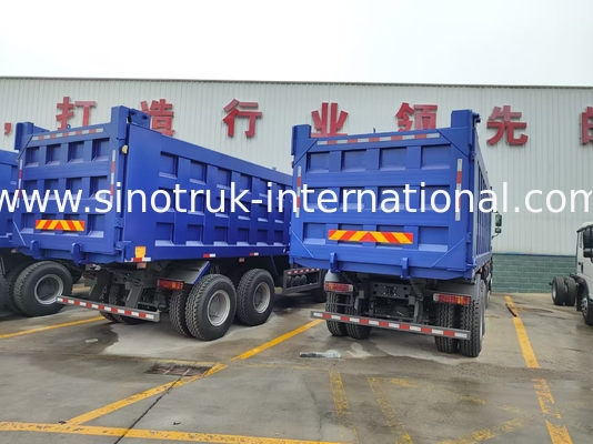 8X4 블루 티퍼 덤프 트럭 380hp 12 바퀴 하얀 H77L ZZ3317V3567B1 U 타입
