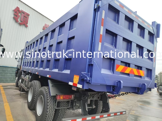 8X4 블루 티퍼 덤프 트럭 380hp 12 바퀴 하얀 H77L ZZ3317V3567B1 U 타입