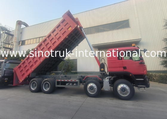 8 × 4 Lhd 12 바퀴 Sinotruk Tipper 400hp 유로 2