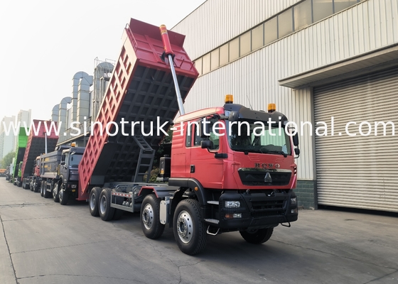 8 × 4 Lhd 12 바퀴 Sinotruk Tipper 400hp 유로 2