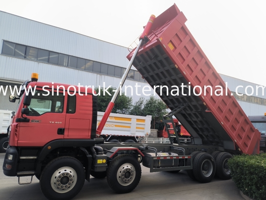 8 × 4 Lhd 12 바퀴 Sinotruk Tipper 400hp 유로 2