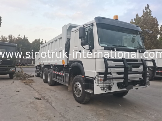 SINOTRUK HOWO 400HP 킵 덤프 트럭 건설용 A7 군사 벙퍼 경고 라이트
