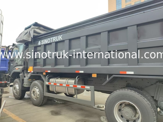 HOWO NX 380HP RHD 블랙 틱퍼 덤프 트럭