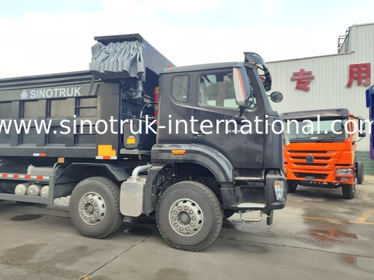 HOWO NX 380HP RHD 블랙 틱퍼 덤프 트럭