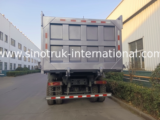 티퍼 트럭 시노트룩 호한 400hp 10 바퀴 Lhd 40톤 20-30cbm ZZ3317N356JB1 회색