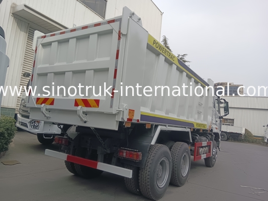 30-40 톤 RHD 10 바퀴 팅퍼 덤프 트럭 SINOTRUK Haohan 건설용 흰색