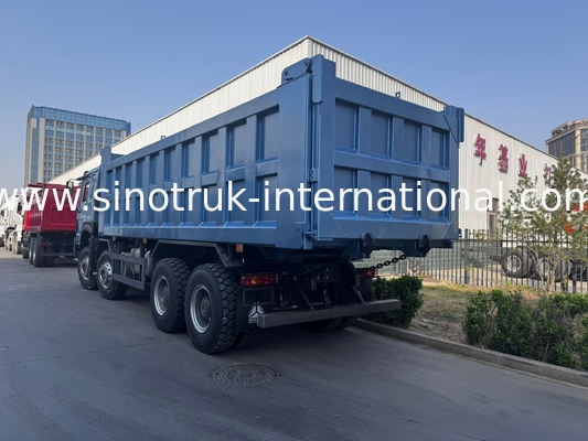 380hp Sinotruk Howo 8x4 덤프 트럭 12 바퀴 HW76 ZZ3317V3567B1R RHD 우아한 파란색