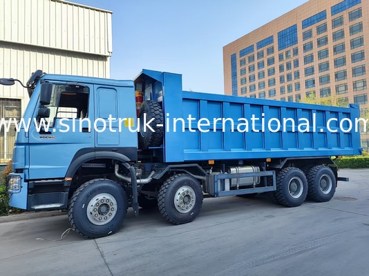 매혹적인 블루 HOWO 8×4 380HP 26.91CBM 덤프 트럭
