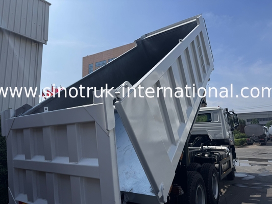 SINOTRUK HOHAN Howo 덤프 트럭 팁퍼 중부 하중 Weichai 엔진 6 × 4 LHD 직사각형 화물 상자 흰색 19-20CBM