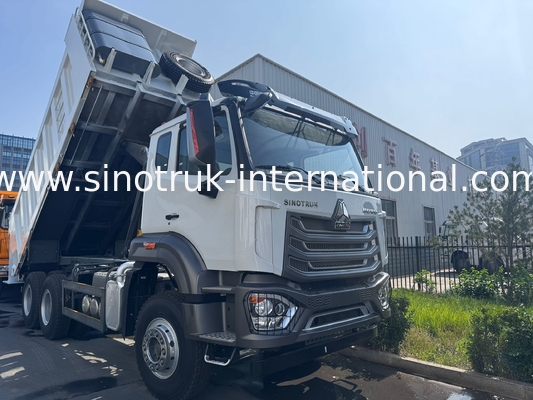 SINOTRUK HOHAN Howo 덤프 트럭 팁퍼 중부 하중 Weichai 엔진 6 × 4 LHD 직사각형 화물 상자 흰색 19-20CBM
