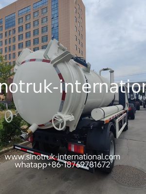 4*2 구동 HOWO 하수 흡입 트럭: 6m³ 탱크, 160HP, 8.00R20 타이어, 경량 하수 트럭, 효율적인 위생 차량