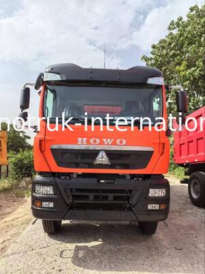 SINOTRUK HOWO TX 모델 380HP LHD 덤프 트럭 6X4 U자형 컨테이너 흰색