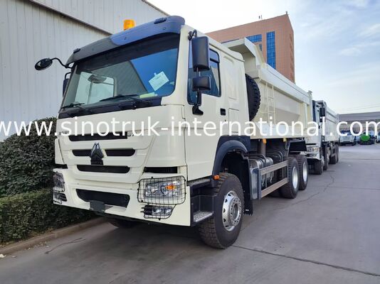 내구성 있는 HOWO 6×4 371HP 20CBM 하얀 덤프 트럭