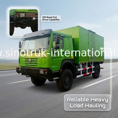 5000*2300*2300 mm 화물 탱크 및 16T 후방 차축을 갖춘 4X4 LHD 화물 트럭 (대형 화물 운송용)