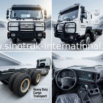 시노트럭 HOWO 8X4 화물 트럭 400hp 12 바퀴 귀신 얼굴 카비