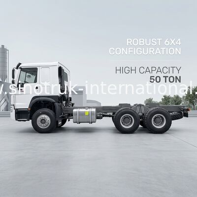 시노트룩 호우 (SINOTRUK HOWO) 드롭 사이드 화물 상업용 차량 트럭 차시 LHD 6X4 400HP