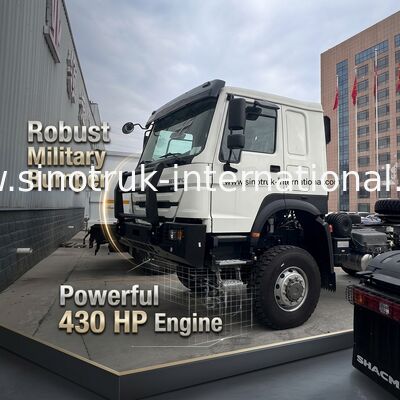 SINOTRUK HOWO 고스트 페이스 캡 트랙터 트럭 6X6 유로 2 430 HP 군용 범퍼 화이트