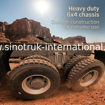 군용 배머가 있는 SINOTRUK 430마력 6 × 4 트랙터