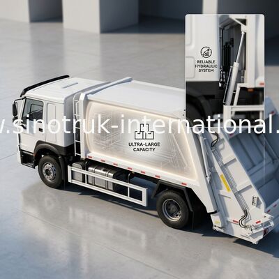 SINOTRUK 300마력 4×2 압축 쓰레기 트럭, 30톤 압축력으로 효율적인 폐기물 관리
