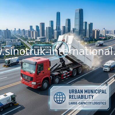 SINOTRUK HOWO 20-25 CBM 포가 이동할 수 있는 쓰레기 분쇄 처리 트럭