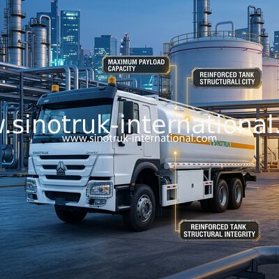 Sinotruk Howo 20CBM 유류 탱크 트럭 10륜 340마력 6 × 4 다중 칸