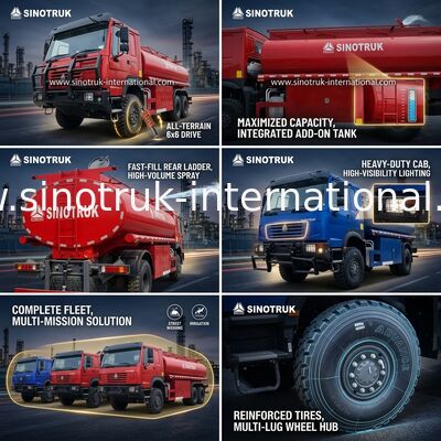 SINOTRUK HOWO 290 HP 오일 탱크 트럭(10 CBM 용량 및 중부하 작업용 섀시 포함)