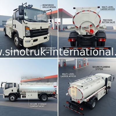 HOWO 4×2 가벼운 트럭 5-6CBM LHD 160HP