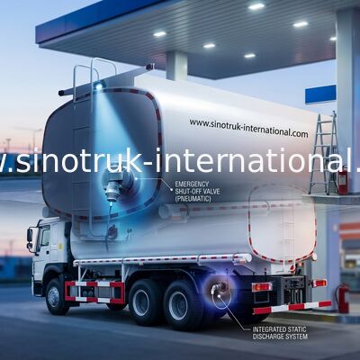 SINOTRUK HOWO 6X4 25CBM 유가 탱크차 10Wheels 400Hp 백색