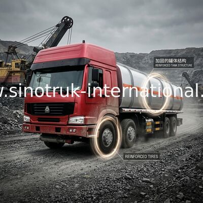 8X4 LHD Euro2 336HP 석유 탱크 트럭, 30CBM 원유 수송 트럭