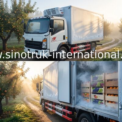냉동 식품 / 의약품 수송을 위한 냉동 트럭 SINOTRUK HOWO