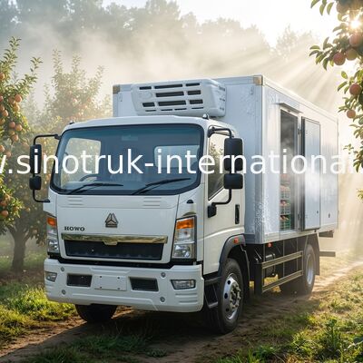 저잡음 4x2 냉장고 냉장고 트럭 Sinotruk Howo 140hp Rhd