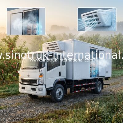 10개 톤 냉동 트럭 140HP RHD 휴대 야채 / 과일