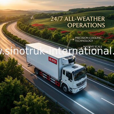SINOTRUK HOHAN 전문가는 트럭 16 톤 20를 - 25CBM 유로 2 266HP 4X2 냉장했습니다