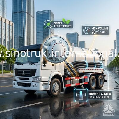 SINOTRUK HOWO 진공 하수 오물 흡입 트럭 15CBM LHD 6X4 Euro2 290HP