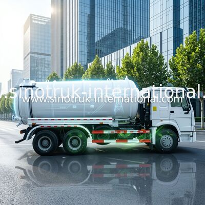 큰 수용량 진공 하수 오물 트럭 6X4 Euro2 290HP, ISO